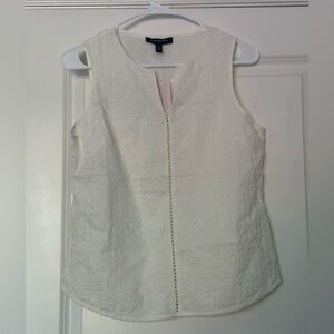 Banana Republic White Eyelet Tank Top